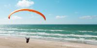 paraglider på strand